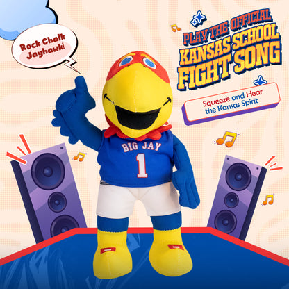 Kansas Jayhawk Mascot Plush Toy – Dancing Stuffed Animal