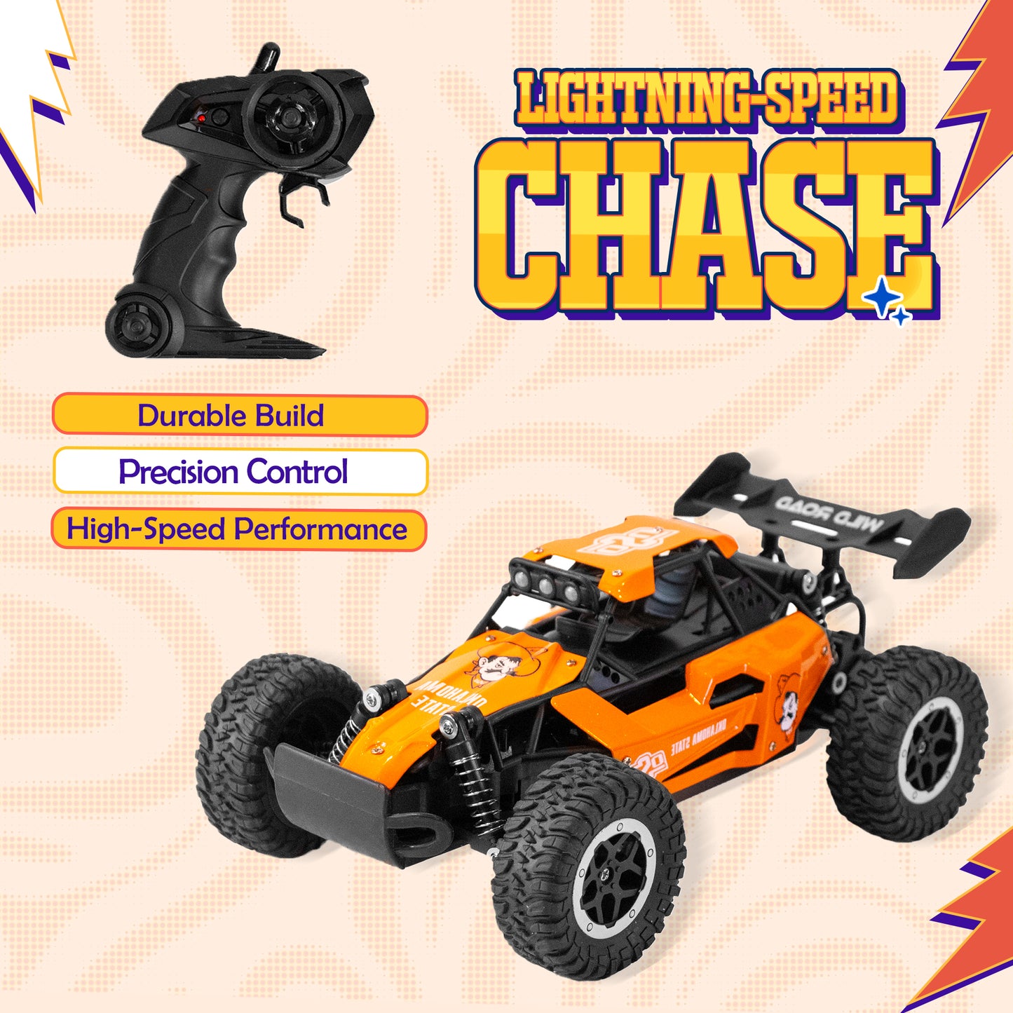 OSU Oklahoma State Remote Control Car for Kids