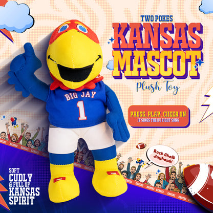 Kansas Jayhawk Mascot Plush Toy – Dancing Stuffed Animal